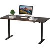 We'Re It Lift it, 60"x30" Electric Sit Stand Desk, Effortless Touch Up/Down, Walnut Block Top, Black Base VL12BLK6030-WNB